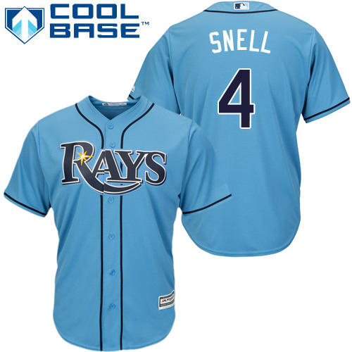 Rays #4 Blake Snell Light Blue Cool Base Stitched Youth MLB Jersey